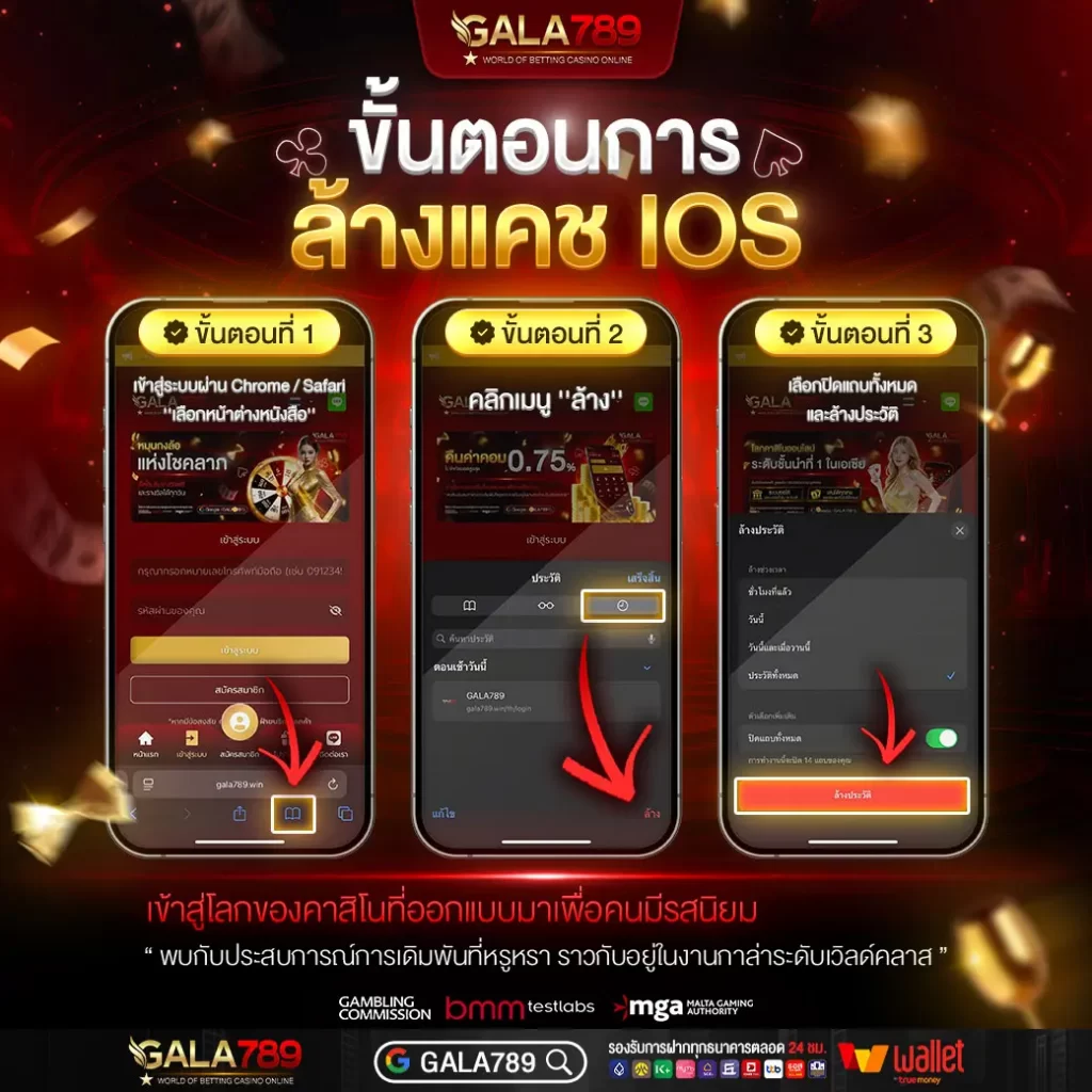 วิธีล้างแคช IOS